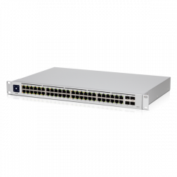 Комутатор/Суич Switch Ubiquiti USW-48-POE, 32x Gbit PoE+, 16x GBit, 4xSFP слот, управляем