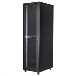 Шкаф за техника - Rack Стоящ комуникационен шкаф 19", 600x800 мм, Elegant Trio, черен Използваема височина на шкафа 26U