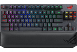 Клавиатура Asus ROG Strix Scope RX TKL Deluxe, геймърска, Bluetooth, с подсветка, черен цвят