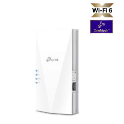 Безжичен екстендър Удължител на обхват TP-Link RE700X AX3000 Wi-Fi 6 OneMesh 2-лентов