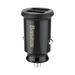 Кабел/адаптер Зарядно за кола Baseus Grain Dual с два USB-А изхода 5V 3.1A, черно