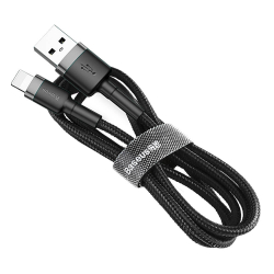 Кабел/адаптер Кабел Baseus Cafule USB-A към Lightning, 1м, черен