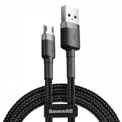 Кабел/адаптер Кабел Baseus Cafule USB към microUSB, 1.5A, 2м, черен