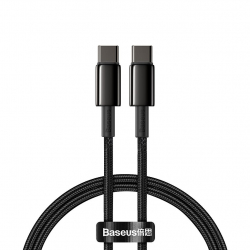 Кабел/адаптер Кабел Baseus Tungsten Gold USB Type-C към USB Type-C, 2м, черен