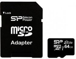 SILICON POWER memory card Micro SDXC 64GB Class 10 Elite UHS-1 +Adapter