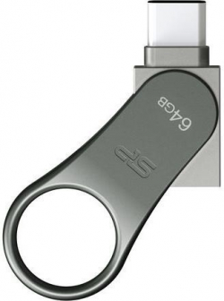 USB флаш памет SILICON POWER memory USB Mobile C80 64GB USB 3.0 Type-C Silver