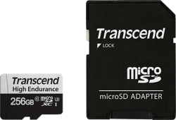 SD/флаш карта Transcend 256GB micro SD w- adapter U3, High Endurance