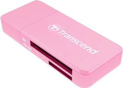 Картов четец Transcend SD-microSD Card Reader, USB 3.0-3.1 Gen 1, Розов