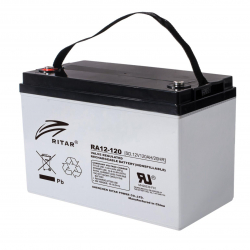 Акумулаторна батерия Оловна батерия RITAR (RA12-120), AGM, 12V, 120 Ah, 407- 177- 225 mm, F12(M8)