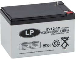 Акумулаторна батерия Оловна Батерия -за електрически колички- (EV12-12) AGM 12V - 12 Ah