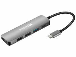 Докинг станция Sandberg Докинг станция - USB-C Dock HDMI+3xUSB+PD 100W