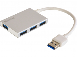 USB Хъб Sandberg Джобен хъб с 4 порта - USB 3.0 Pocket Hub 4 ports