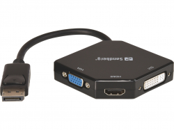 Кабел/адаптер Sandberg Адаптер Display Port към HDMI+DVI+VGA