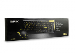 Клавиатура Everest Мултимедийна безжична стандартна клавиатура+мишка KM-5535
