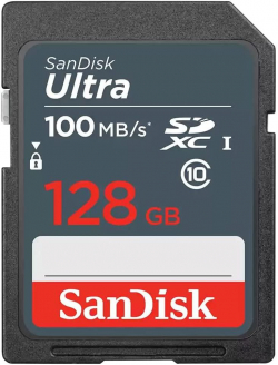 Карта памет SANDISK Ultra SDXC, 128GB, Class 10 UHS-I, 100 Mb-s