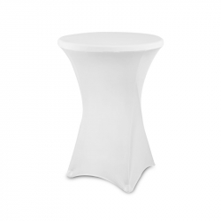 Покривка за коктейлна маса, от еластан, бяла