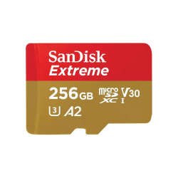 SD/флаш карта Карта памет SANDISK Extreme microSDXC, 256GB, Class 10 U3, V30 130 MB-s
