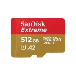 SD/флаш карта Карта памет SANDISK Extreme microSDXC, 512GB, Class 10 U3, V30 130 MB-s
