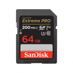 SD/флаш карта SANDISK Extreme PRO SDHC, 64GB, UHS-1, Class 10, U3, 90 MB-s