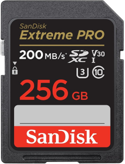 SD/флаш карта SANDISK Extreme PRO SDHC, 256GB, UHS-1, Class 10, U3, 140 MB-s