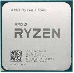 Процесор AMD CPU Desktop Ryzen 5 6C-12T 5500 (3.6-4.2GHz Boost, 19MB, 65W, AM4) Tray