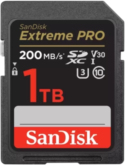 SanDisk Extreme PRO 1TB SDXC + 2 години RescuePRO Deluxe със скорости на четене/запис до 200MB/s. и 140MB/s.