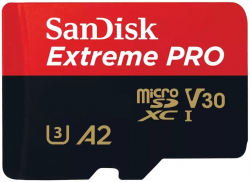 SD/флаш карта SANDISK Extreme PRO 128GB microSDXC + SD Adapter