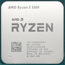 Процесор AMD CPU Desktop Ryzen 5 6C-12T 5600 (3.6-4.2GHz Boost, 36MB, 65W, AM4) Tray