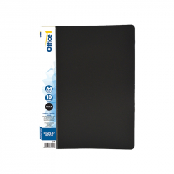 Office 1 Папка, с 10 джоба, със сменяем етикет, черна на най-ниска цени