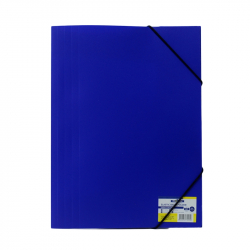 Канцеларски продукт Office 1 Папка, PP, с ластик, синя