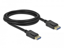 Кабел/адаптер Кабел Delock DisplayPort 2.0 мъжко - DisplayPort мъжко, 2.0м, 10K, Черен