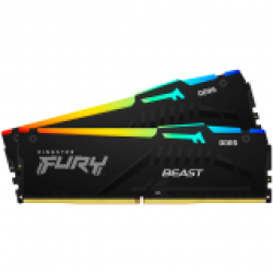 Памет 2x32GB DDR5 5200 Kingston FURY Beast RGB