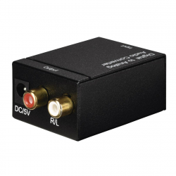 Кабел/адаптер Аудио конвертор HAMA AC80, Цифров към аналогов, Черен
