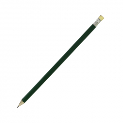Канцеларски продукт Молив, чернографитен, с гума, зелен