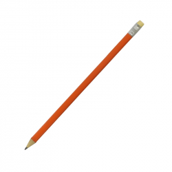 Канцеларски продукт Молив, чернографитен, с гума, оранжев