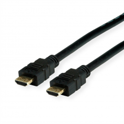 Кабел/адаптер ROLINE 11.99.5691 :: VALUE HDMI Ultra HD 4K кабел + Ethernet, M-M, черен, 1.5 м