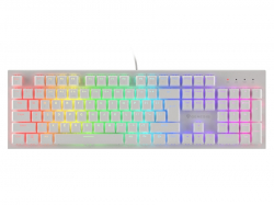 Клавиатура Геймърска Genesis Gaming Keyboard Thor 303 White RGB Backlight US Layout Brown Switch, Бяла