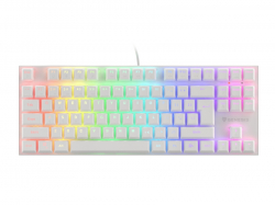 Клавиатура Геймърска Genesis Gaming Keyboard Thor 303 TKL White RGB Backlight US Layout Brown Switch бяла