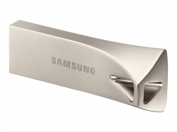 SAMSUNG BAR Plus USB Type-A 64GB 300 MB-s read 110 MB-s write resistant USB 3.1 Champagne Silver with key ring