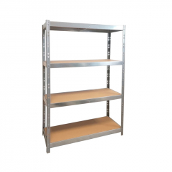 Стелаж RFG, метален, с 4 рафта, 1200 х 500 х 1920 mm, MDF, до 300 kg