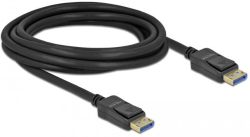 Кабел/адаптер Кабел Delock DisplayPort 2.0 мъжко - DisplayPort 2.0 мъжко, 3.0м, 54 Gb-s, Черен