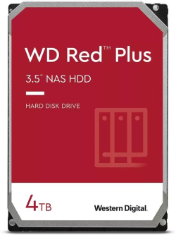 Хард диск / SSD Western Digital Red Plus, 4TB HHD NAS, SATA, 5400rpm, 256MB cache, 3.5"