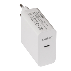 Принадлежност за смартфон Makki Универсално зарядно за стена Charger Wall GaN - USB Type-C 65W White