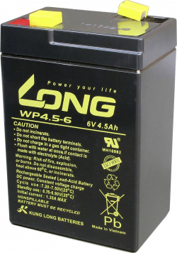 Акумулаторна батерия Aкумулаторна батерия Long WP 4.5 - 6, 6V 4.5Ah, 70x47x102 мм
