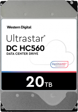 Хард диск / SSD Western Digital Ultrastar DC HC560, 20TB, HDD сървърен, SATA 6Gb-s, 3.5", 7200rpm