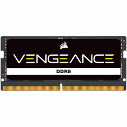 Памет Corsair DDR5, 4800MT-s 16GB 1x16GB SODIMM, Unbuffered, 40-40-40-77, Black PCB, Std PMIC, 1.1V, VENGEANCE DDR5 SODIM, EAN:0840006662235