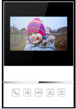 Продукт Вътрешно домофонно тяло, 4.3” TFT LCD дисплей, Сензорни бутони