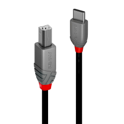 Кабел/адаптер LINDY LNY-36943 :: USB 2.0 кабел, Anthra Line, Type C - B, M-M, 3 м