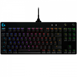 Клавиатура Геймърска LOGITECH G PRO TKL Corded Mechanical Gaming Keyboard - BLACK - US INT'L - USB - CLICKY, Черна