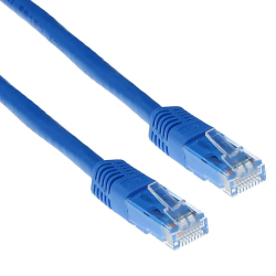 Мрежов пач кабел ACT U-UTP, CAT 6, RJ-45 - RJ-45, 10.0 m,  Медни проводници, Син